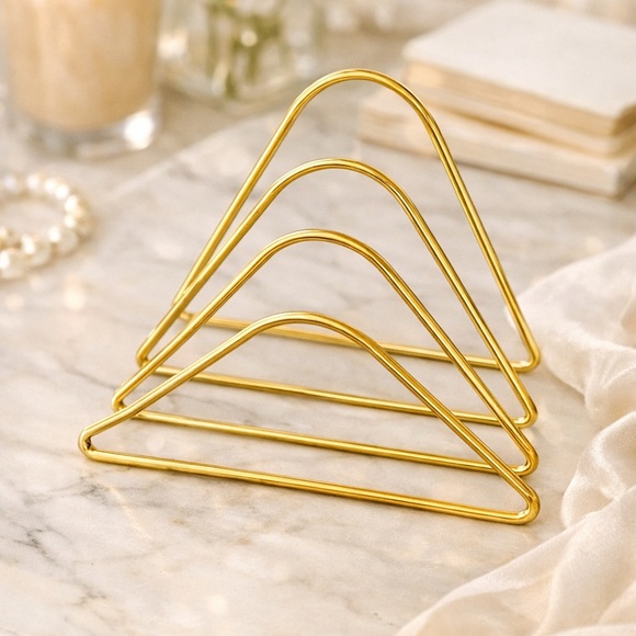 Gold or Rose Gold Metal Letter Sorter Desk Organizer | Set of 2 - Picture 3 of 5